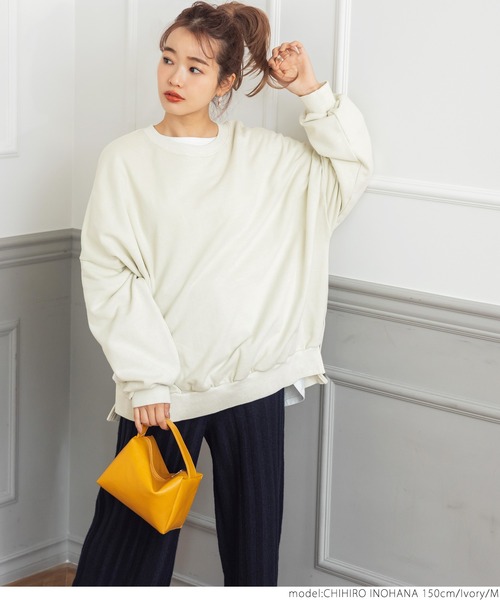 coca（coca）（コカ）の「ピグメントバルーンスウェット（スウェット・レディース・ブラック/イエロー/アイボリー・M/L）」の22枚目の写真