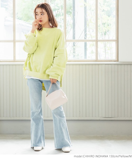 coca（coca）（コカ）の「ピグメントバルーンスウェット（スウェット・レディース・ブラック/イエロー/アイボリー・M/L）」の17枚目の写真