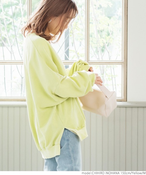 coca（coca）（コカ）の「ピグメントバルーンスウェット（スウェット・レディース・ブラック/イエロー/アイボリー・M/L）」の16枚目の写真