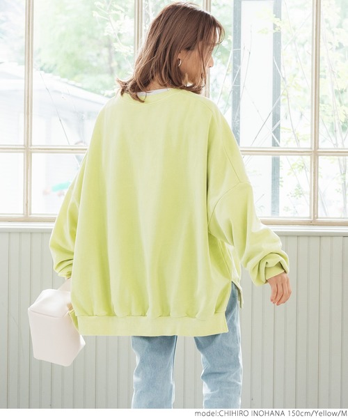 coca（coca）（コカ）の「ピグメントバルーンスウェット（スウェット・レディース・ブラック/イエロー/アイボリー・M/L）」の15枚目の写真