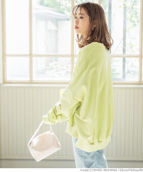 coca（coca）（コカ）の「ピグメントバルーンスウェット（スウェット・レディース・ブラック/イエロー/アイボリー・M/L）」の14枚目の写真