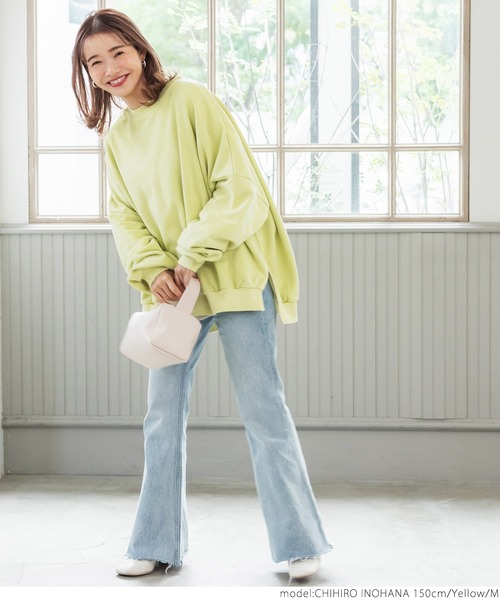 coca（coca）（コカ）の「ピグメントバルーンスウェット（スウェット・レディース・ブラック/イエロー/アイボリー・M/L）」の13枚目の写真