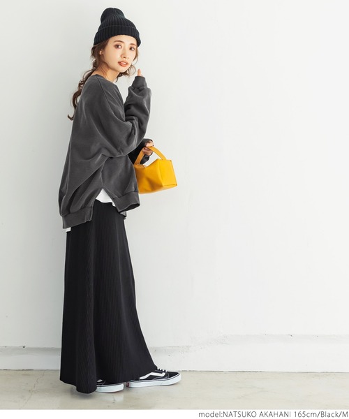 coca（coca）（コカ）の「ピグメントバルーンスウェット（スウェット・レディース・ブラック/イエロー/アイボリー・M/L）」の7枚目の写真