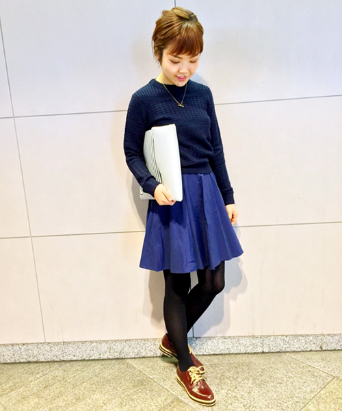 LOUNGEDRESS（ラウンジドレス）の「地柄ニット（ニット/セーター・レディース・アイボリー/イエロー/ネイビー・ﾌﾘ-）」の16枚目の写真