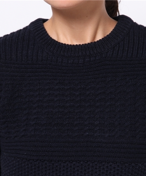 LOUNGEDRESS（ラウンジドレス）の「地柄ニット（ニット/セーター・レディース・アイボリー/イエロー/ネイビー・ﾌﾘ-）」の10枚目の写真