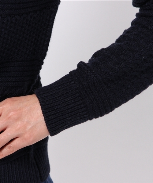 LOUNGEDRESS（ラウンジドレス）の「地柄ニット（ニット/セーター・レディース・アイボリー/イエロー/ネイビー・ﾌﾘ-）」の11枚目の写真