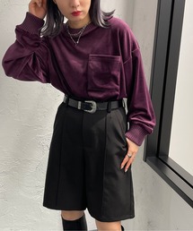 ベロアポケット付きトップス【ZOZOTOWN限定アイテム】