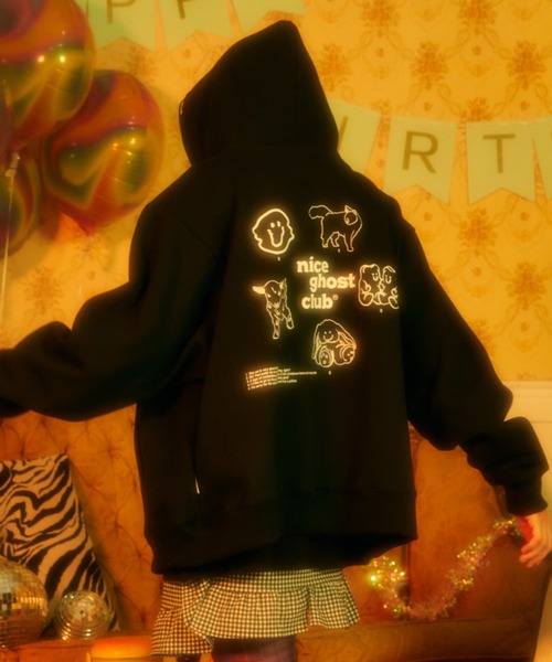 高級感特価ブランド Istkunst Nice Ghost Club Pictorial Zip Hoodie ナイスゴーストクラブ ピクトリアル ジップ フーディー パーカー Istkunst イストクンスト のファッション お取り寄せ Arenatheatre Net