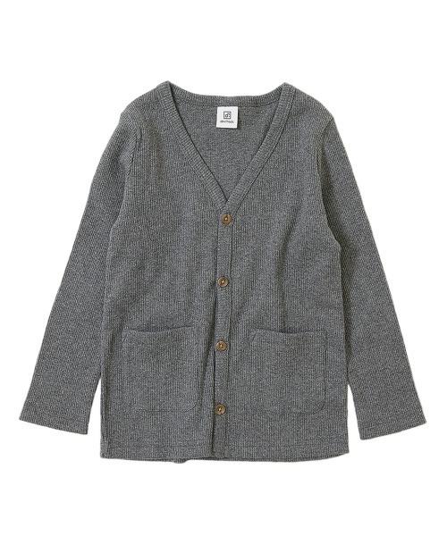 devirock(デビロック)の「無地リブカーディガン(カーディガン/ボレロ・キッズ・ライトブラウン/ブラック/ラベンダー/ブルー系その他2/グリーン系その他/ヘザーチャコール/モカ/スモークピンク/カーキ/ブルー系その他/ワイン/ネイビー/ダークグリーン/パープル系その他/チャコール・150cm/120cm/140cm/160cm/100cm/110cm/130cm)」の18枚目の写真