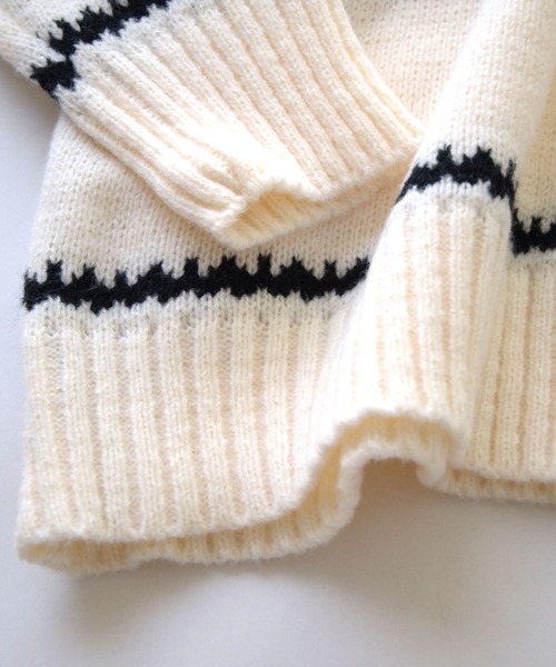 ibeul_(イベール)の「クラッシュボーダーニット(ニット/セーター・レディース・ブラック/アイボリー/ベージュ・FREE)」の9枚目の写真