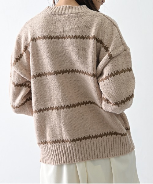 ibeul_(イベール)の「クラッシュボーダーニット(ニット/セーター・レディース・ブラック/アイボリー/ベージュ・FREE)」の16枚目の写真