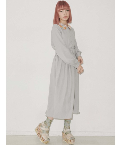 merry jenny（メリージェニー）の「flowerスカラップカラーワンピース