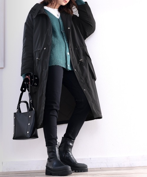 classicalelf（クラシカルエルフ）の「暖か万能！2wayリバーシブルモッズコート（モッズコート・メンズ・ブラック/アイボリー/カーキ・LARGE/MEDIUM/X-LARGE）」の12枚目の写真