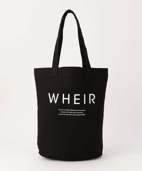 WHEIR（ウェア）の「WHEIR キャンバストートバッグ（トートバッグ・レディース・ホワイト/ブラック/ベージュ/グレー/ライトベージュ・FREE）」の3枚目の写真
