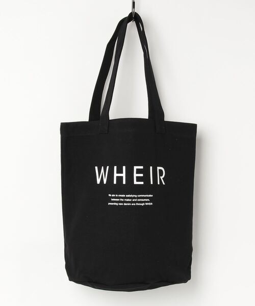 WHEIR（ウェア）の「WHEIR キャンバストートバッグ（トートバッグ・レディース・ホワイト/ブラック/ベージュ/グレー/ライトベージュ・FREE）」の7枚目の写真