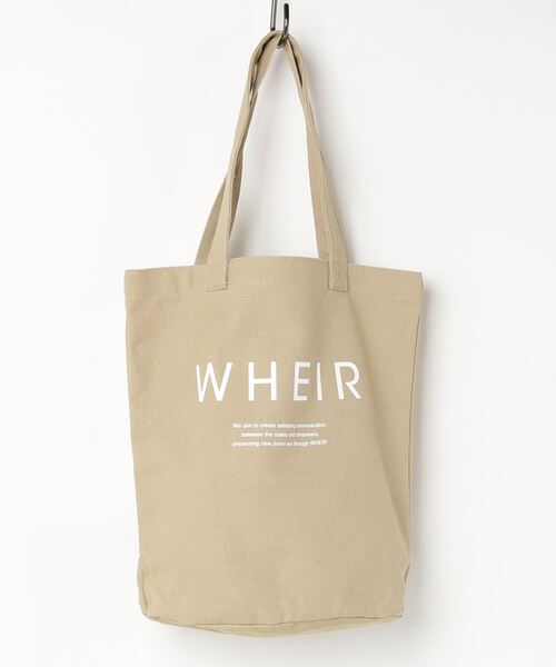WHEIR（ウェア）の「WHEIR キャンバストートバッグ（トートバッグ・レディース・ホワイト/ブラック/ベージュ/グレー/ライトベージュ・FREE）」の9枚目の写真