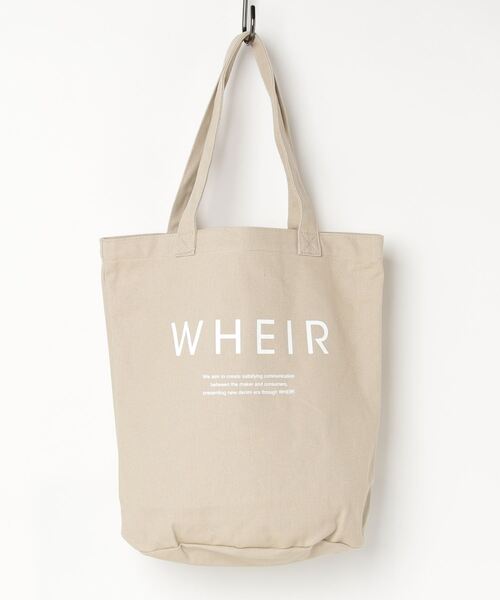 WHEIR（ウェア）の「WHEIR キャンバストートバッグ（トートバッグ・レディース・ホワイト/ブラック/ベージュ/グレー/ライトベージュ・FREE）」の10枚目の写真