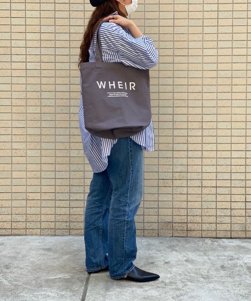 WHEIR（ウェア）の「WHEIR キャンバストートバッグ（トートバッグ・レディース・ホワイト/ブラック/ベージュ/グレー/ライトベージュ・FREE）」の20枚目の写真