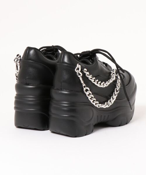 Jamie エーエヌケー（ジェイミーエーエヌケー）の「チェーンスニーカー（スニーカー・レディース・ブラック・M/L）」の2枚目の写真