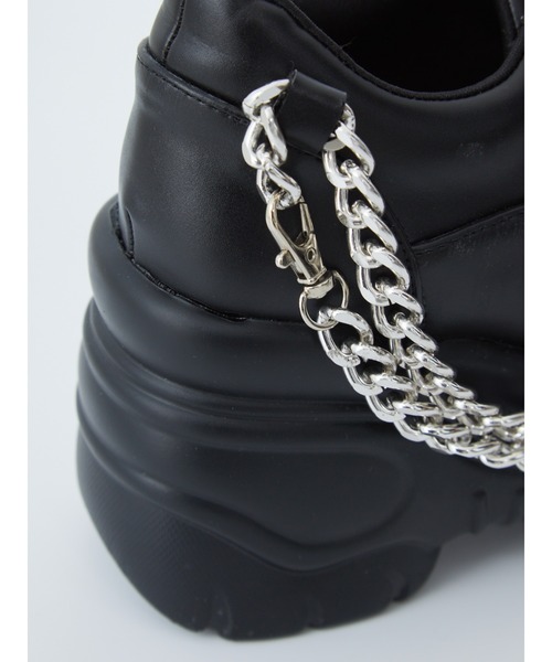 Jamie エーエヌケー（ジェイミーエーエヌケー）の「チェーンスニーカー（スニーカー・レディース・ブラック・M/L）」の4枚目の写真