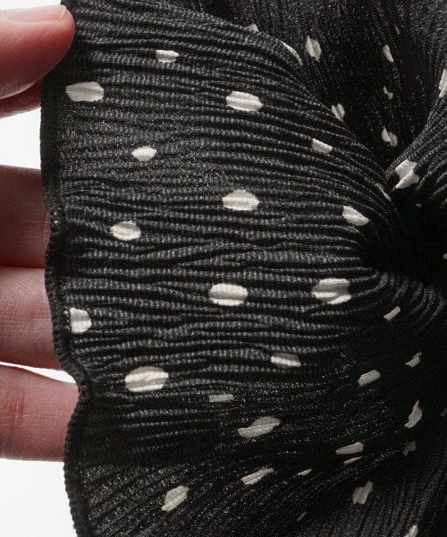 coca(coca)(コカ)の「ドットプリーツゆるレギンスパンツ(その他パンツ・レディース・ブラック/アイボリー・M/L)」の8枚目の写真