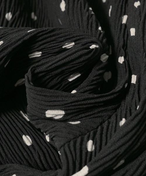 coca(coca)(コカ)の「ドットプリーツゆるレギンスパンツ(その他パンツ・レディース・ブラック/アイボリー・M/L)」の9枚目の写真