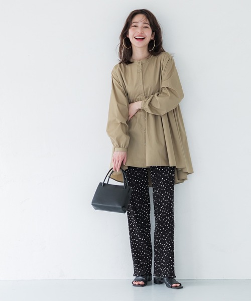 coca(coca)(コカ)の「ドットプリーツゆるレギンスパンツ(その他パンツ・レディース・ブラック/アイボリー・M/L)」の10枚目の写真