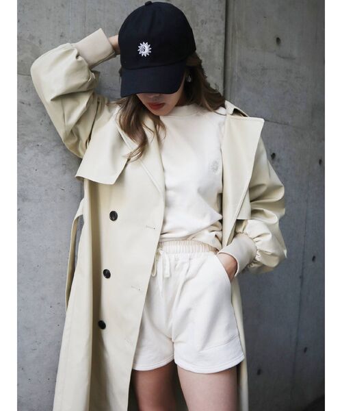 EVRIS（エヴリス）の「スウェットショートパンツ【セットアップ着用可能】（スウェットパンツ・レディース・グリーン/アイボリー/ブラック・FREE）」の11枚目の写真