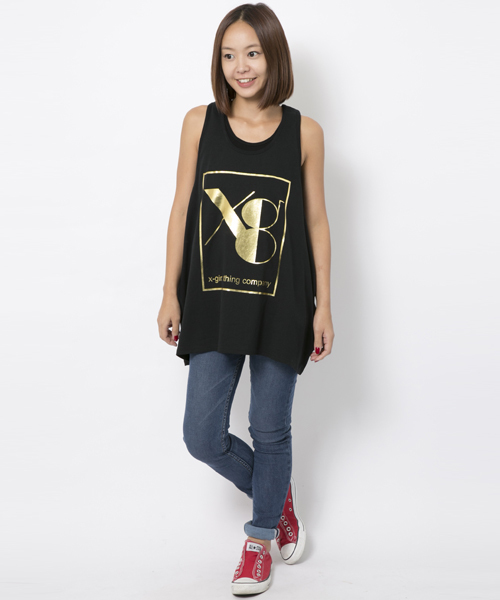 X-girl（エックスガール）の「XG LOGO BIG TANK TOP（タンク