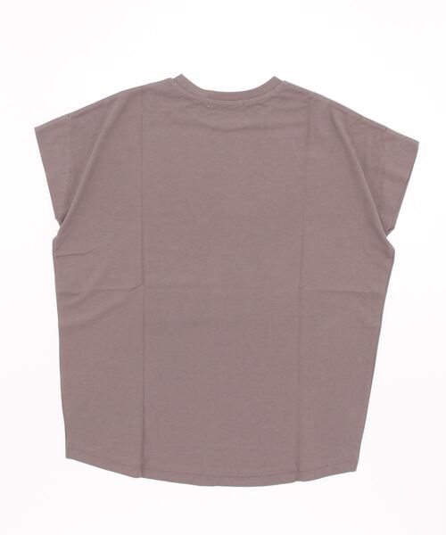 INED（イネド）の「ロゴTシャツ《マシュふわ(R)》（Tシャツ/カットソー・レディース・オフホワイト/グレー/ベージュ/サックスブルー・9号）」の5枚目の写真