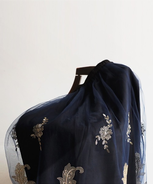 antiqua（アンティカ）の「チュールレーススカート（スカート・レディース・ネイビー・FREE）」の15枚目の写真