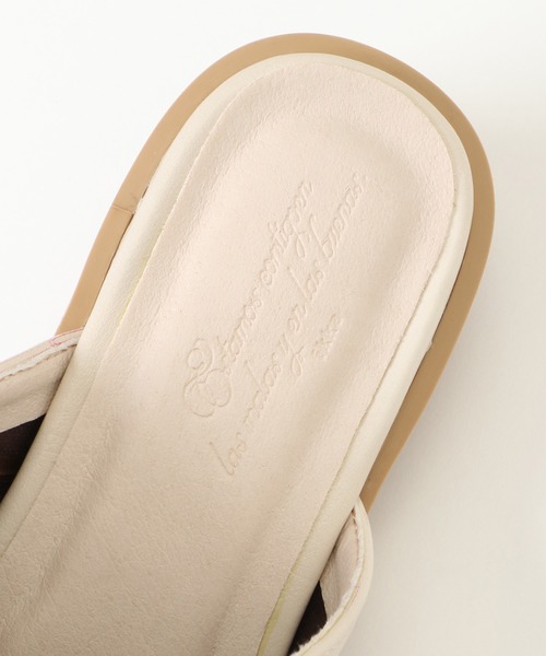 ikka（イッカ）の「PUソフトミュール（サンダル・レディース・ブラック/オフホワイト・M/L）」の3枚目の写真