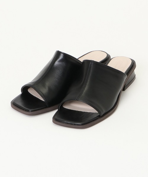 ikka（イッカ）の「PUソフトミュール（サンダル・レディース・ブラック/オフホワイト・M/L）」の8枚目の写真