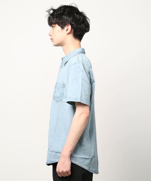 Levi's(リーバイス)の「Levi's /リーバイス CLASSIC ONE POCKET STANDARD デニム ワーク半袖シャツ(シャツ/ブラウス・メンズ・ライトブルー・S/M/L)」の18枚目の写真
