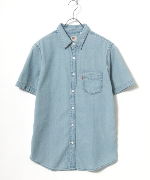 Levi's(リーバイス)の「Levi's /リーバイス CLASSIC ONE POCKET STANDARD デニム ワーク半袖シャツ(シャツ/ブラウス・メンズ・ライトブルー・S/M/L)」の4枚目の写真
