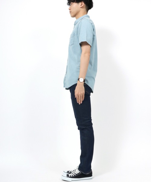 Levi's(リーバイス)の「Levi's /リーバイス CLASSIC ONE POCKET STANDARD デニム ワーク半袖シャツ(シャツ/ブラウス・メンズ・ライトブルー・S/M/L)」の13枚目の写真
