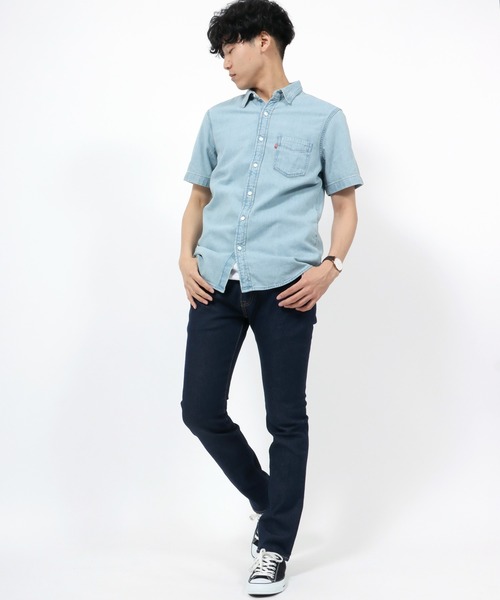 Levi's(リーバイス)の「Levi's /リーバイス CLASSIC ONE POCKET STANDARD デニム ワーク半袖シャツ(シャツ/ブラウス・メンズ・ライトブルー・S/M/L)」の15枚目の写真