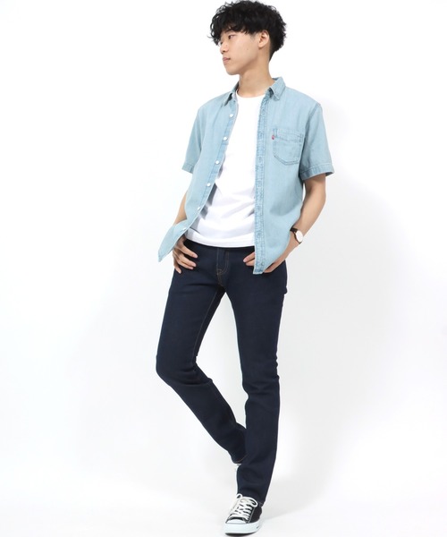 Levi's(リーバイス)の「Levi's /リーバイス CLASSIC ONE POCKET STANDARD デニム ワーク半袖シャツ(シャツ/ブラウス・メンズ・ライトブルー・S/M/L)」の16枚目の写真