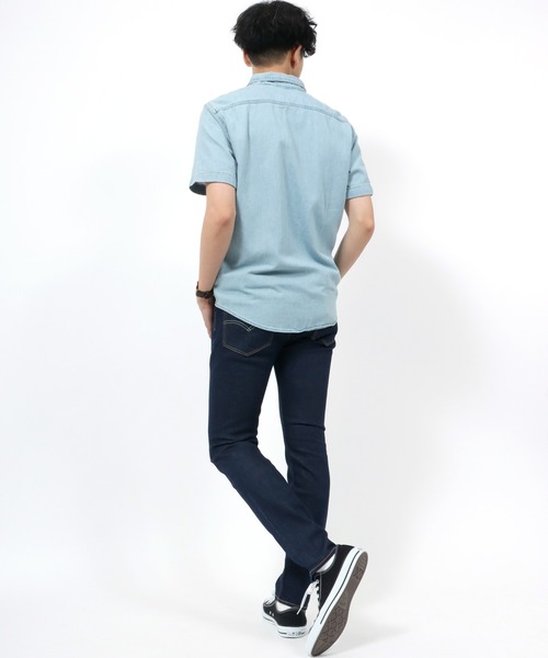 Levi's(リーバイス)の「Levi's /リーバイス CLASSIC ONE POCKET STANDARD デニム ワーク半袖シャツ(シャツ/ブラウス・メンズ・ライトブルー・S/M/L)」の17枚目の写真