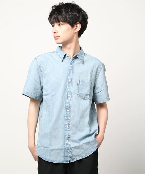 Levi's(リーバイス)の「Levi's /リーバイス CLASSIC ONE POCKET STANDARD デニム ワーク半袖シャツ(シャツ/ブラウス・メンズ・ライトブルー・S/M/L)」の20枚目の写真