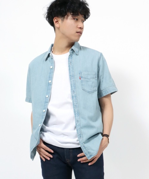 Levi's(リーバイス)の「Levi's /リーバイス CLASSIC ONE POCKET STANDARD デニム ワーク半袖シャツ(シャツ/ブラウス・メンズ・ライトブルー・S/M/L)」の21枚目の写真