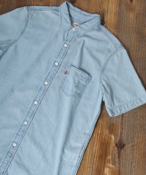 Levi's(リーバイス)の「Levi's /リーバイス CLASSIC ONE POCKET STANDARD デニム ワーク半袖シャツ(シャツ/ブラウス・メンズ・ライトブルー・S/M/L)」の22枚目の写真
