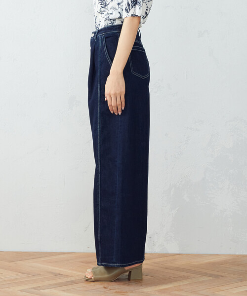 COMME CA ISM（コムサイズム）の「★ＴＶドラマ着用商品★  【サスティナブル】 リサイクルデニム　ワイドパンツ（デニムパンツ・レディース・ホワイト/インディゴブルー・MEDIUM/LARGE）」の12枚目の写真