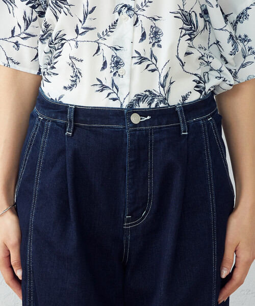 COMME CA ISM（コムサイズム）の「★ＴＶドラマ着用商品★  【サスティナブル】 リサイクルデニム　ワイドパンツ（デニムパンツ・レディース・ホワイト/インディゴブルー・MEDIUM/LARGE）」の14枚目の写真