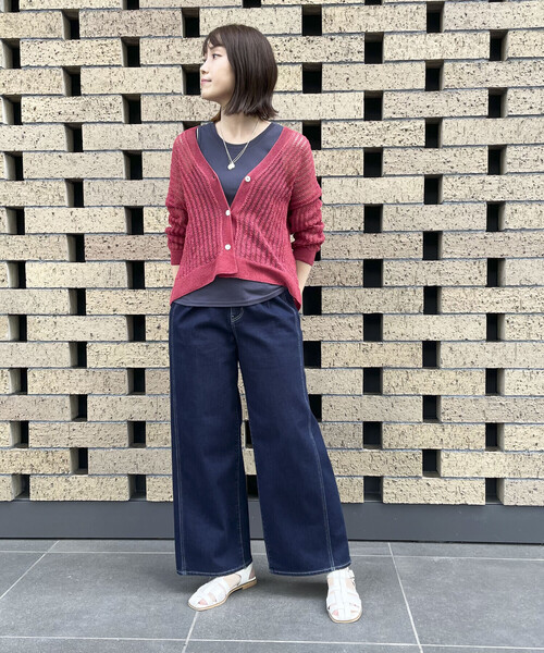 COMME CA ISM（コムサイズム）の「★ＴＶドラマ着用商品★  【サスティナブル】 リサイクルデニム　ワイドパンツ（デニムパンツ・レディース・ホワイト/インディゴブルー・MEDIUM/LARGE）」の21枚目の写真