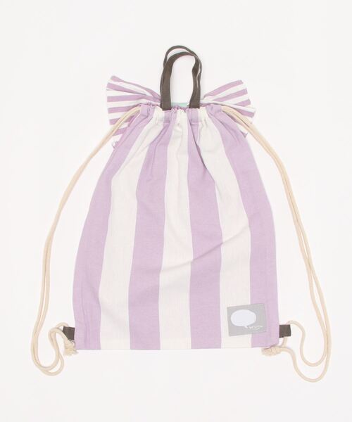 DONOBAN（ドノバン）の「◇キッズ◇ガールズリボン付きナップサック（エコバッグ/サブバッグ・キッズ・ラベンダー/ピンク/ミント/ベージュ・ONESIZE）」の6枚目の写真