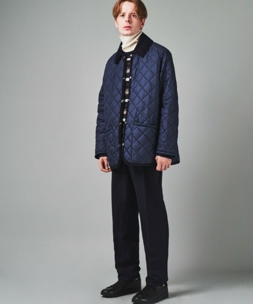 Auchincoal（オーケンコール）の「【Auchincoal/オーケンコール】スタンダードキルティングジャケット（ステンカラーコート・メンズ・ネイビー・38/36/42/40）」の2枚目の写真
