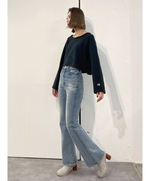 Champion（チャンピオン）の「【EMODA×Champion】ロールネックショートプルオーバー（Tシャツ/カットソー・レディース・ブラック/ピンク/グリーン・FREE）」の15枚目の写真