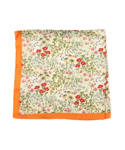 N.（N. Natural Beauty Basic）（エヌエヌナチュラルビューティーベーシック）の「ヴィンテージライクフラワースカーフ（ストール/ショール・レディース・グレー/オレンジ・ﾌﾘ-）」の9枚目の写真