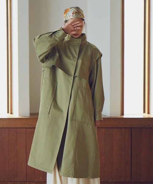 N.（N. Natural Beauty Basic）（エヌエヌナチュラルビューティーベーシック）の「ヴィンテージライクフラワースカーフ（ストール/ショール・レディース・グレー/オレンジ・ﾌﾘ-）」の8枚目の写真